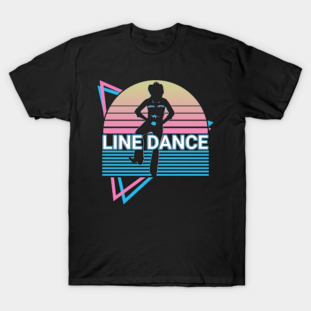 Line Dance Retro T-Shirt by Alex21